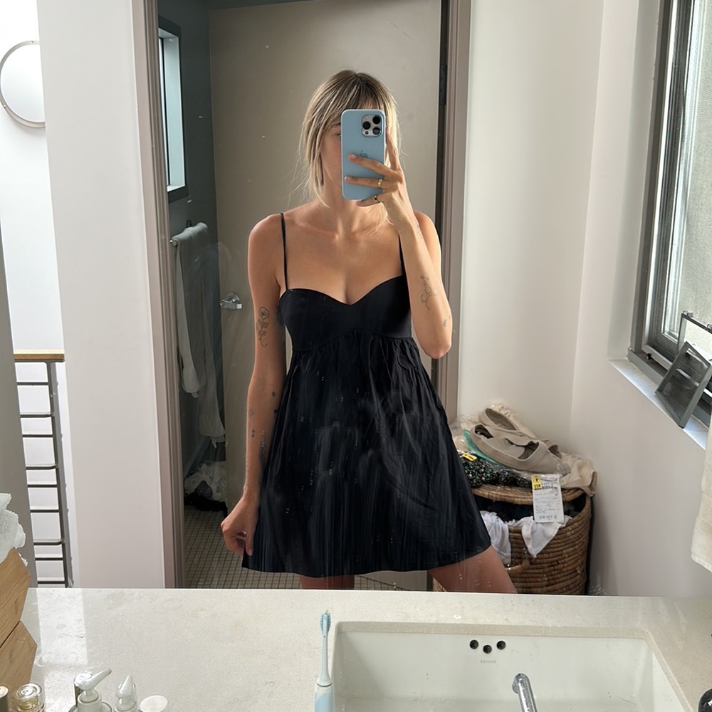 Reformation Elegant Black Mini Dress